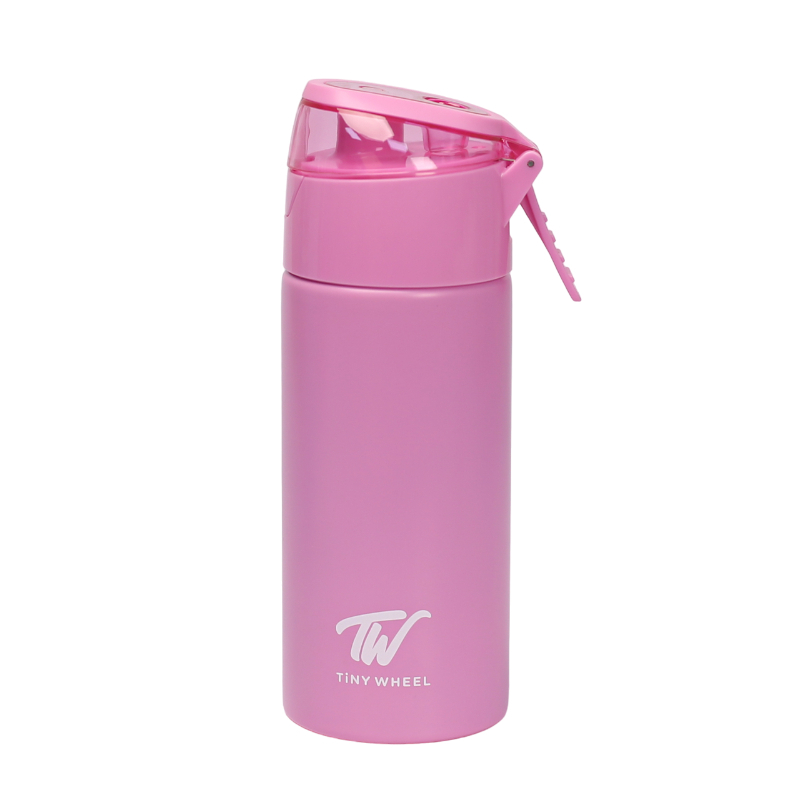 Tinywheel Pink Spray Stainless Steel Bottle 400Ml