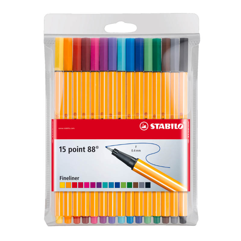 Stabilo Point 88 15 Colors Bx Of 10