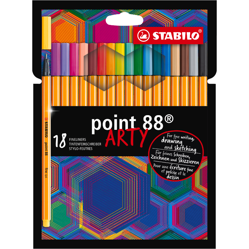 Stabilo Point 88 Arty Card 18Clr Bx Of 6