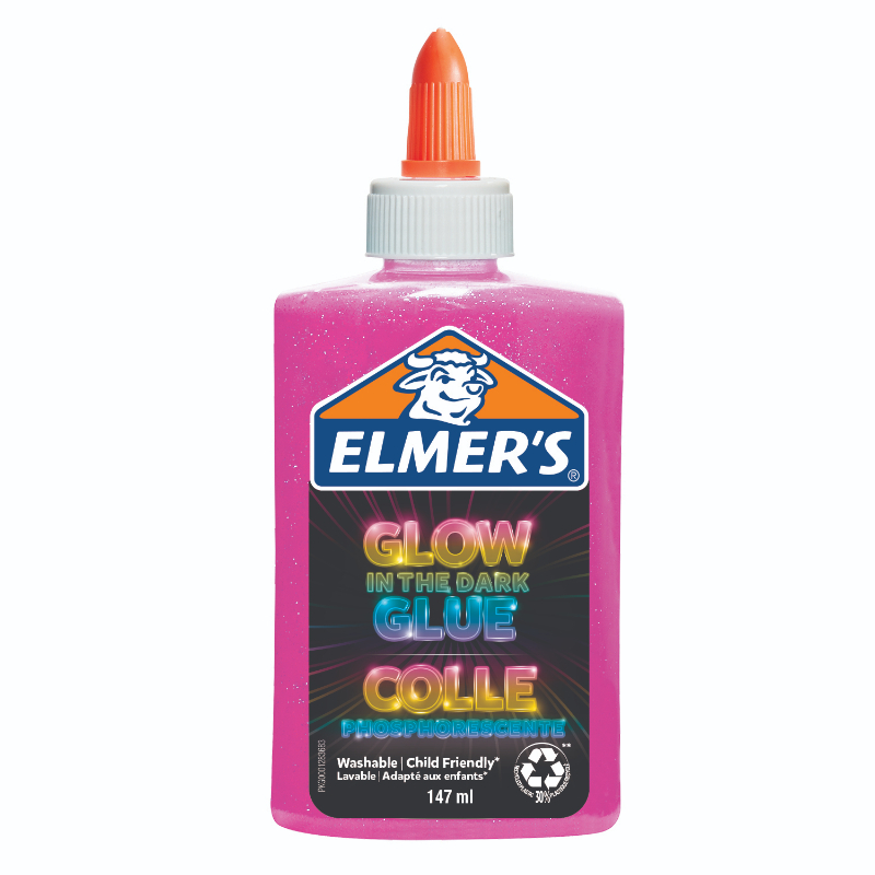 Elmers Glow Glue Pink 147Ml 1 Pc