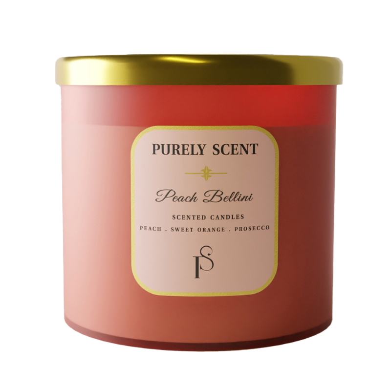 Purely Scent Peach Bellini %100 Soy Waxcandle