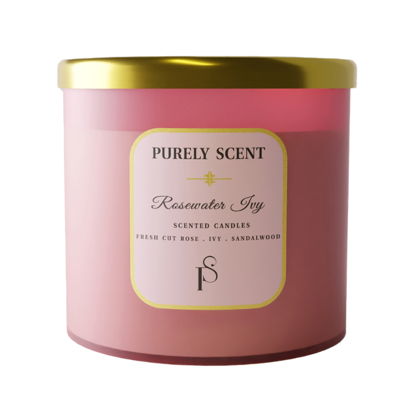 Purely Scent Rosewater Ivy %100 Soy Waxcandle