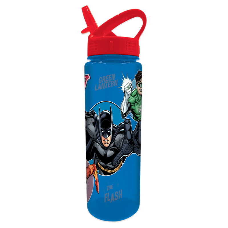 Justice League Kids Plastic Water Bottle - Blue