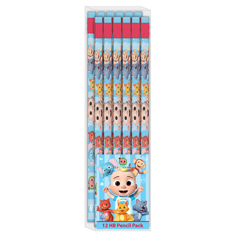 Cocomelon Hp Pencils With Erasers - Pack Of 12 Pcs