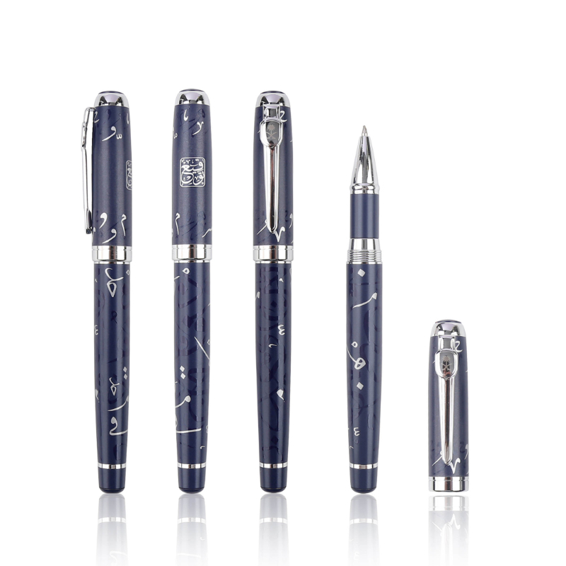 Tawqiy Kalimat Pen Blue With Caligraphydesign Metal Pen