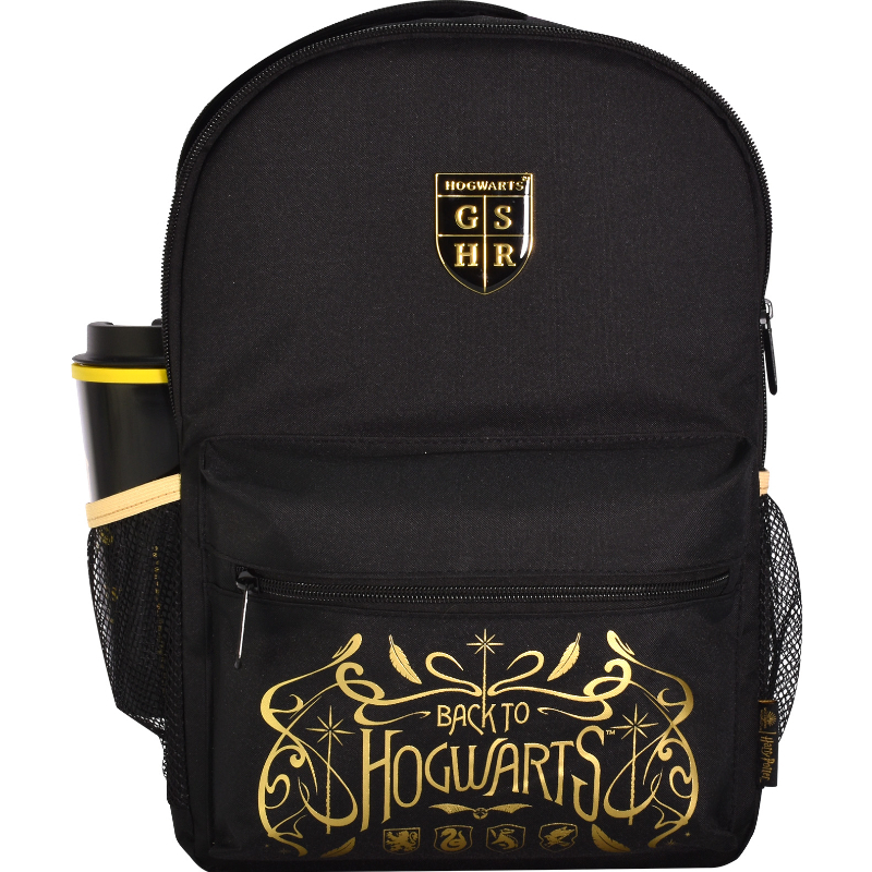 Pc Merch Harry Potter Backpack Black & Camel Enamel Badge