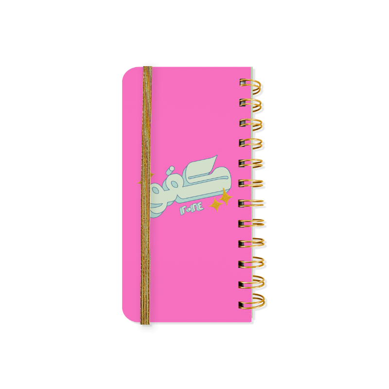 Seen 2024 Slim Planner Kafu With Gold Rubber Band Gold Wire Binding