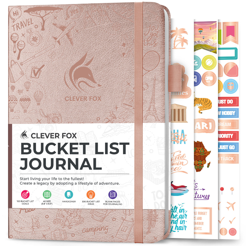 Clever Fox Bucket List Journal (Rose Gold)