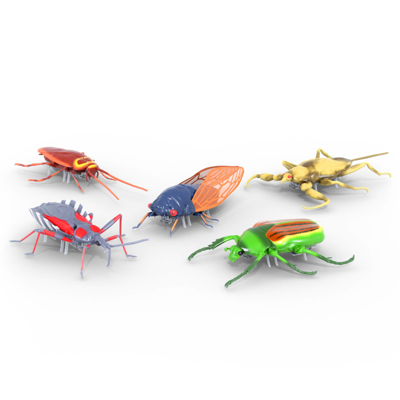 هيكسبوج مجموعة من 5 شخصيات من ريل باغز نانوس مجسمات حشرات وهمية (تشكيلة -تتضمن 1)