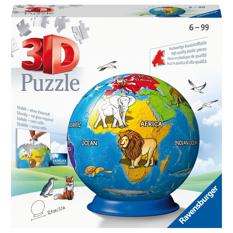 Ravensburger Puzzle Ball Children'S Globe 72 Pcs