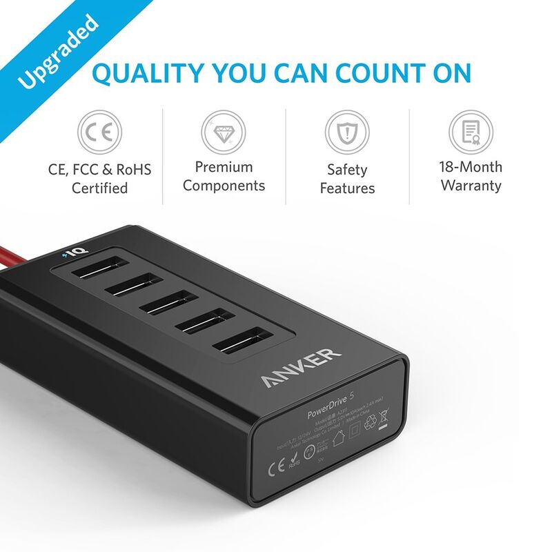 Anker Powerdrive 5 50W 5 Port Car Charge