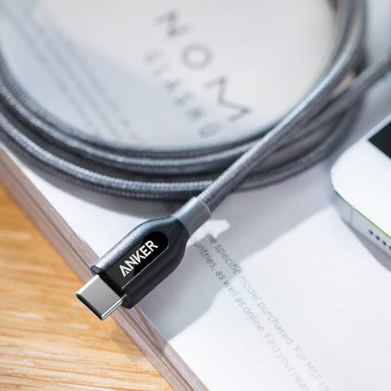 Anker A8187Ha1 USB Cable 0.9 M 2.0 USB C Black,Grey