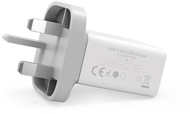 Anker 24W 2Port USB Charger White