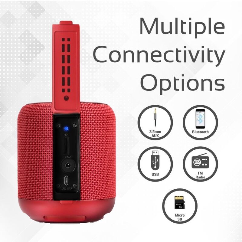 Promate Hummer Wireless Speaker 10W with Fm Red