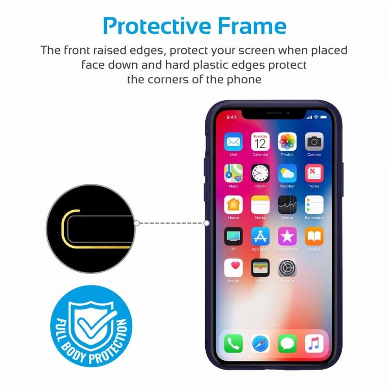Promate Ultra Thin Shock Resistant CaseApple iPhone x Navy Blue