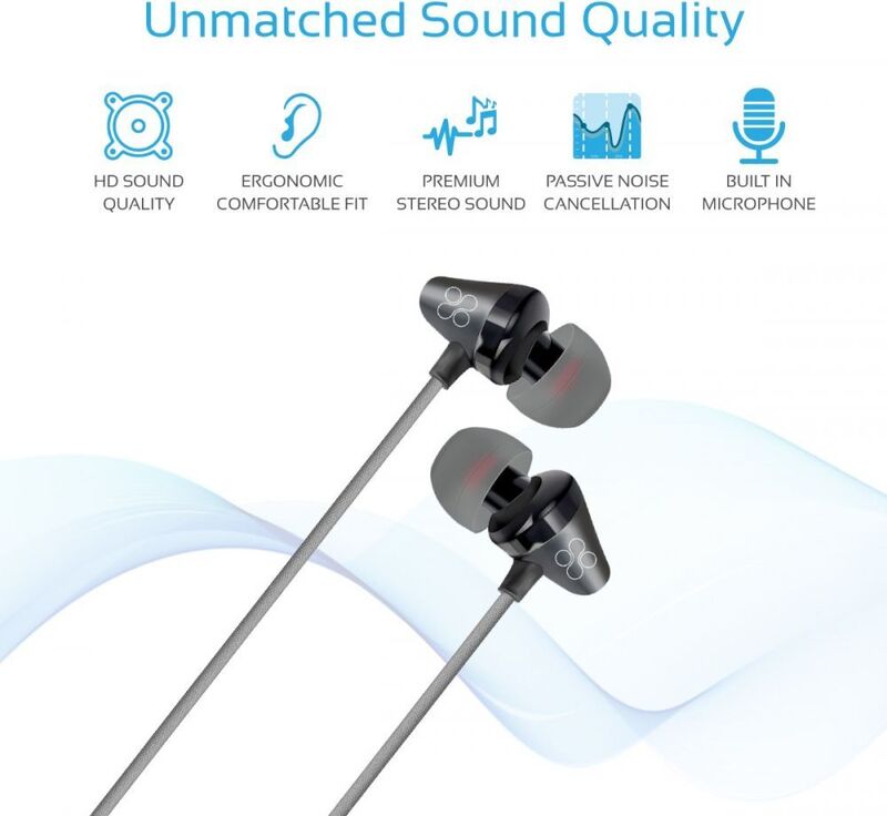 Promate in Ear Stereomearphones with Inline Mic Black