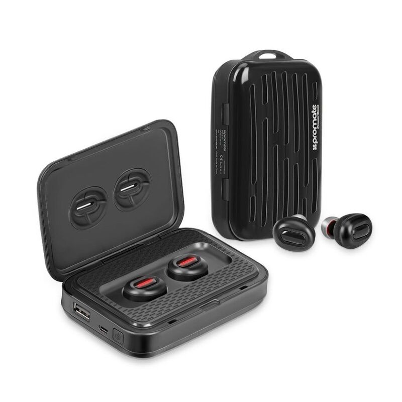 Promate Wireless Earbuds with 5000mAh Power Bank Silver