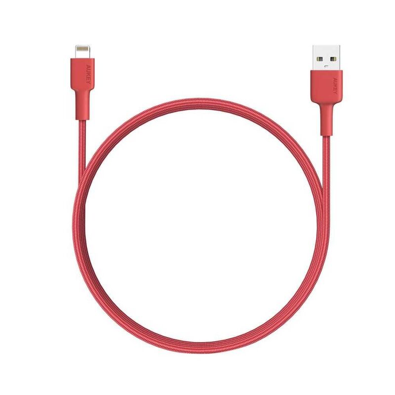 Aukey MFI Lightning Charge Br Cable 1 2M Red