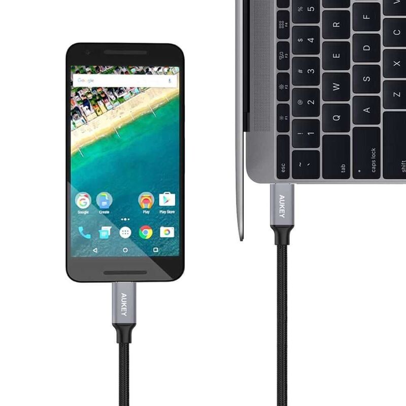 Aukey USB C to USB C Cable 2M Gray