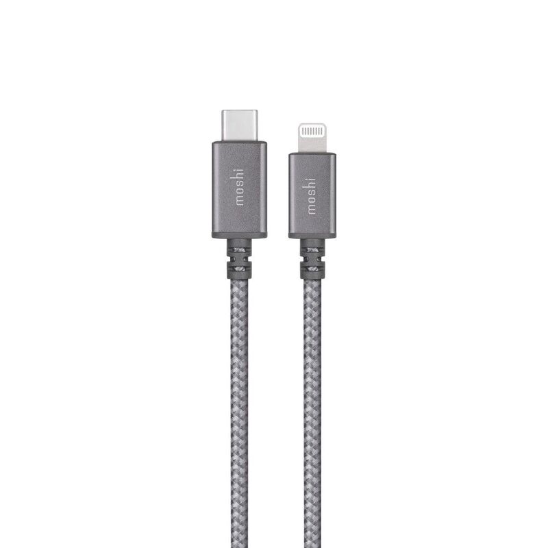 Integra Usb C Charge Sync Cable With Lightning Connector 0 25M Titanium Gray