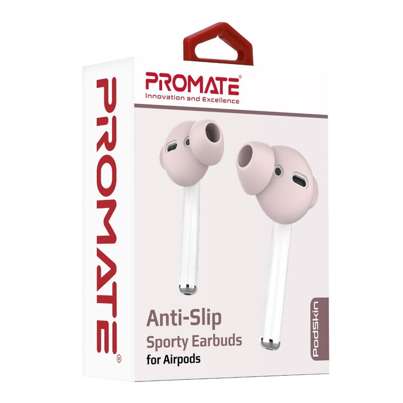 Promate Anti Slip Sporty Earbuds for AirPods Pink