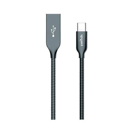 Switch Metallic USB A to Type C Cable 12M Gun Metal