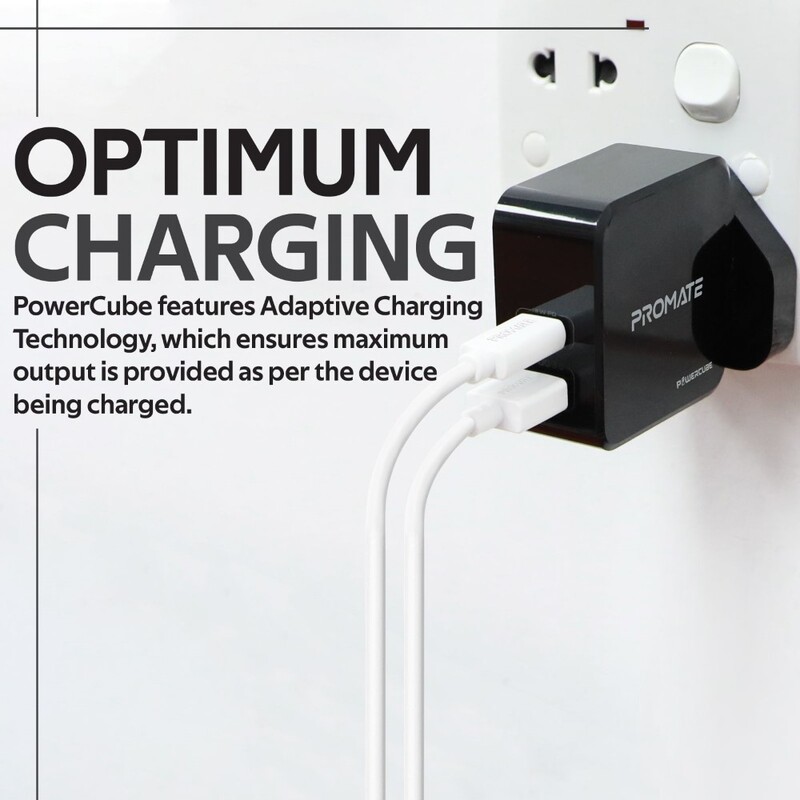 Promate 36W Ultrafast Home Charger Withpd QC 3.0 Black