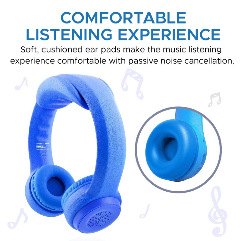 Promate Made for Kids Flex Foam Wireless Headphone Blue