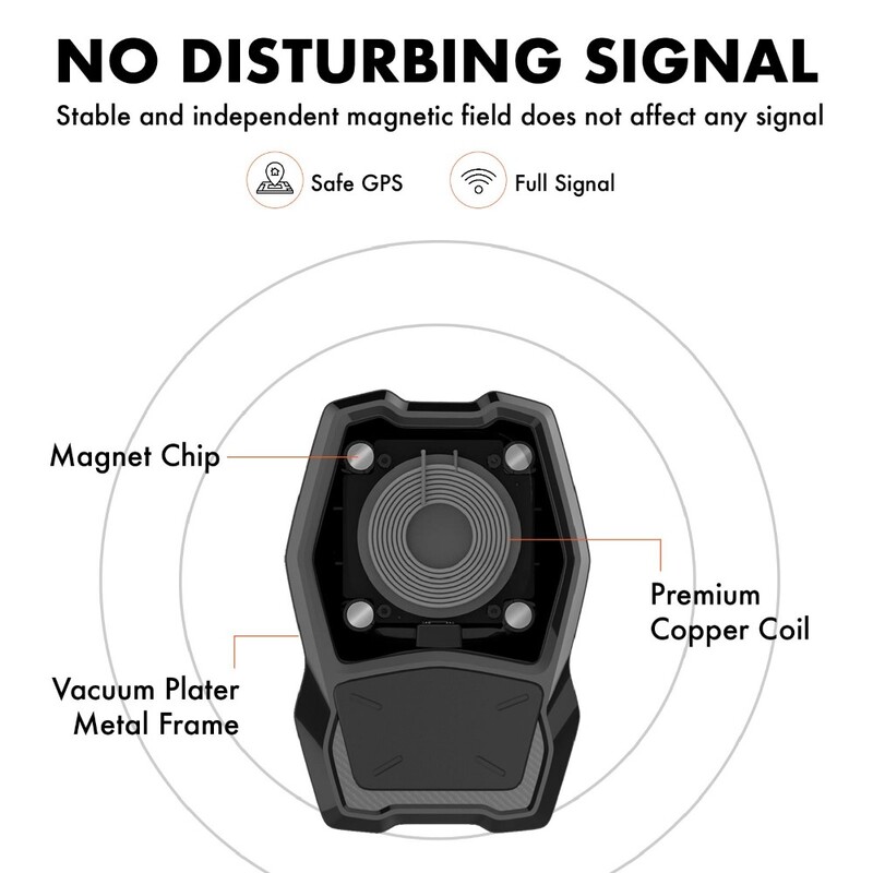 Promate 10W Wireless Qi Fast Charging Magnetic Mount