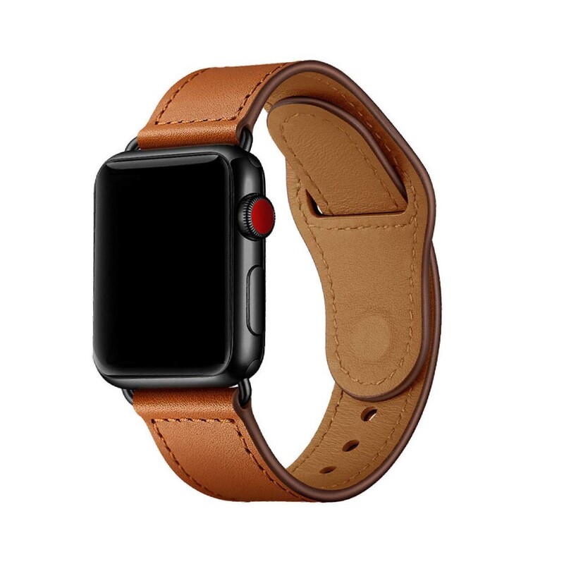 Promate Genuine Leather Strap 38mm Apple Watch L.Brown