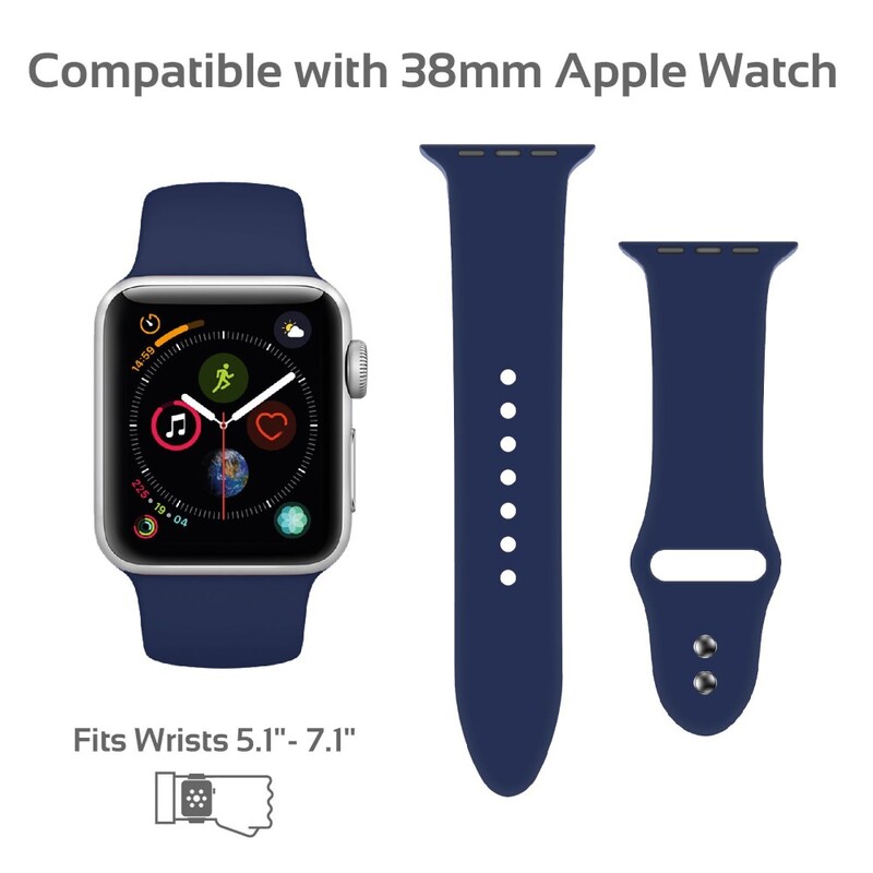 Promate Strap for 38mm Apple Watch Small Medium Blue