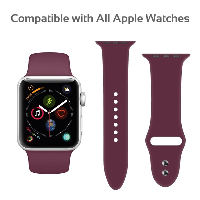 Promate Strap for 38mm Apple Watch Small Medium Maroon