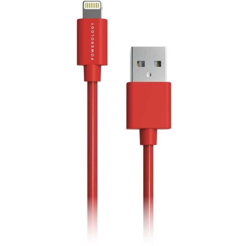 Powerology Pvc Lightning Cable 1.2M Red