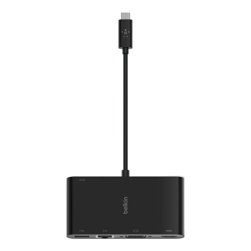 Belkin USB C to HDMI Vga USB A Gigabit Ethernet 100W Pd Black