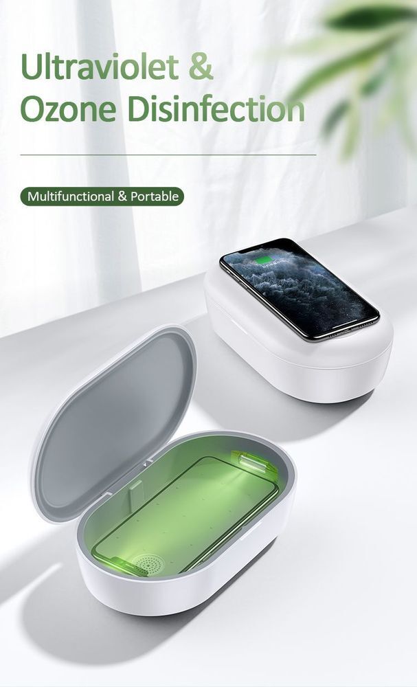 Usams Multi-Function Mini Sterilizer with Wireless Charging White