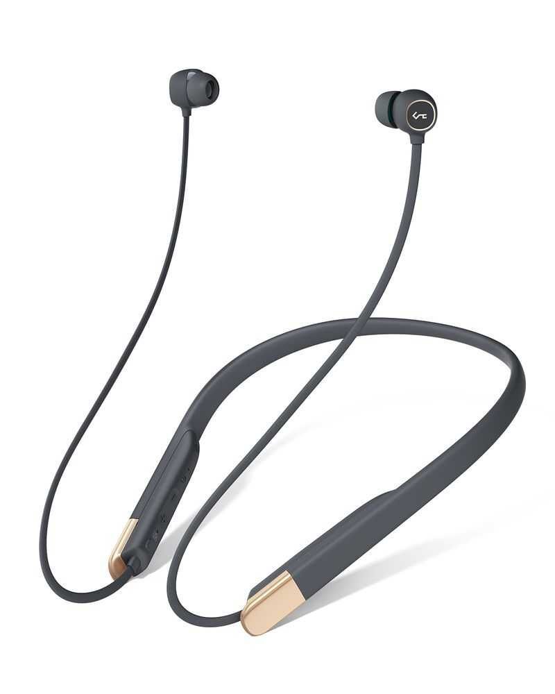 Aukey Neckband Wireless Earbuds with Active Noise Cancelation Dark Grey