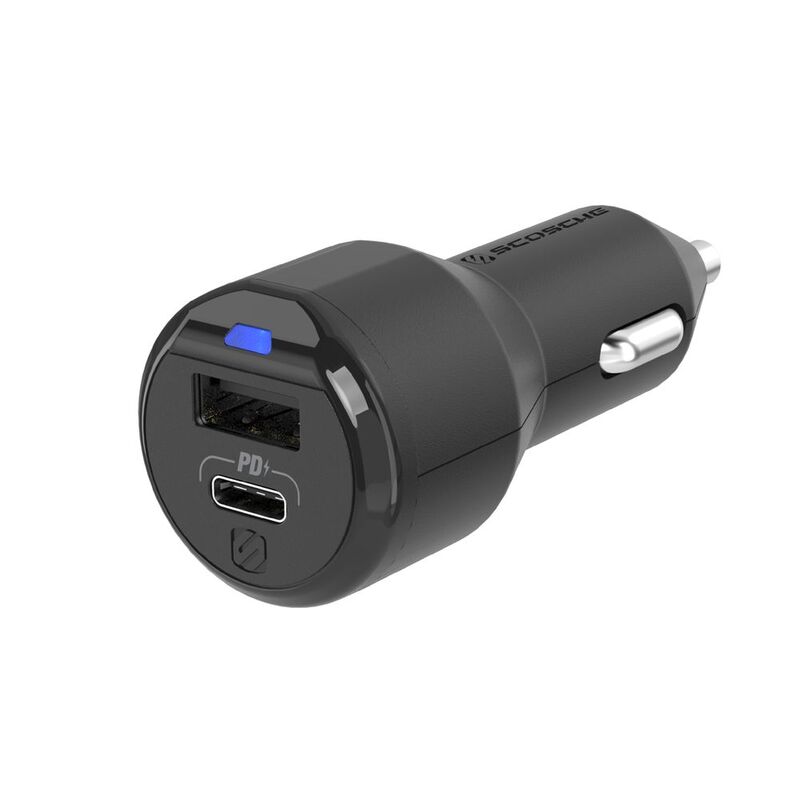 Scosche Power Volt Power Delivery 3.0 USB-C/USB-A Fast Charger for Car - Black