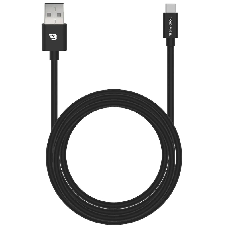 Baykron USB A to USB Type C Cable 3A 1.2 Meter Tpu Black