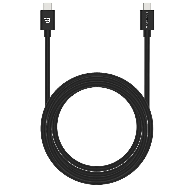 Baykron USB Type C to USB Type C Cable 3A 1.2 Mtpu Black