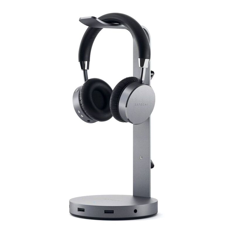 Satechi - Aluminum Headphone Stand Hub (3USBa Ports & 3.5mm