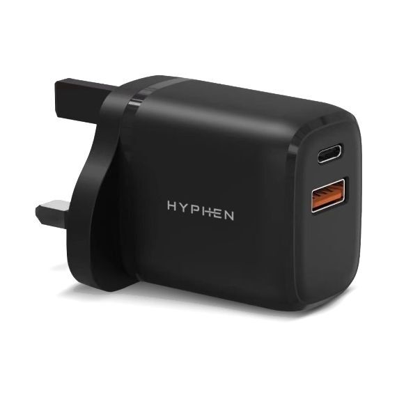 Hyphen Dual Port Pd Adaptor 20W Uk Plugblack