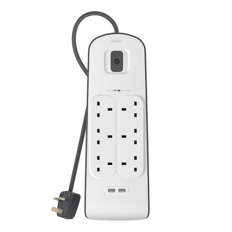 Belkin Surge Protector 6 Outputs 2 Usb Ports 2M