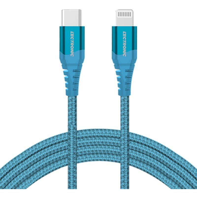 Lectronic Mfi Lightning To Type-C - Pdfast Charging Cable|Nylon|1.5M|Sierra Blue