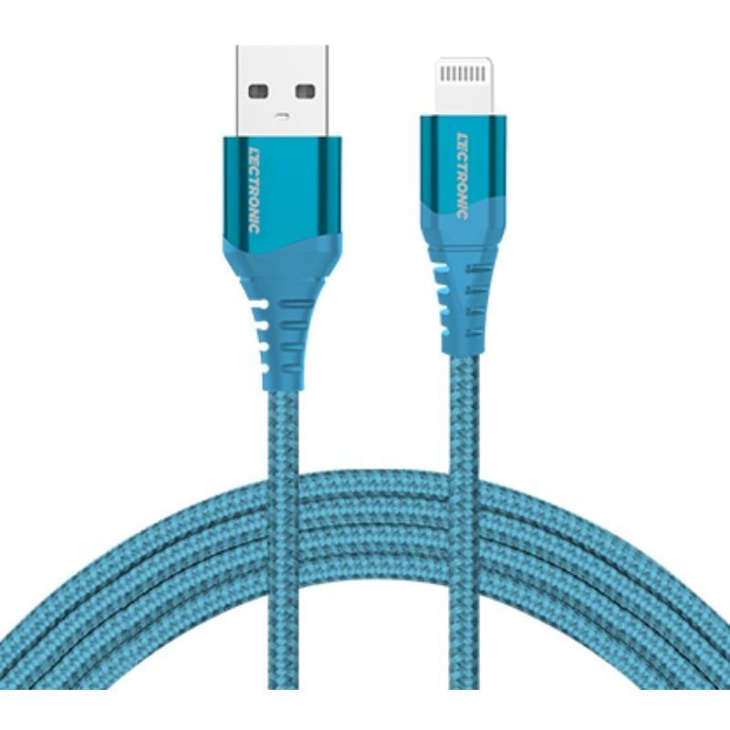 Lectronic Mfi Lightning Fast Charging Cable|Nylon|1.5M| Sierra Blue