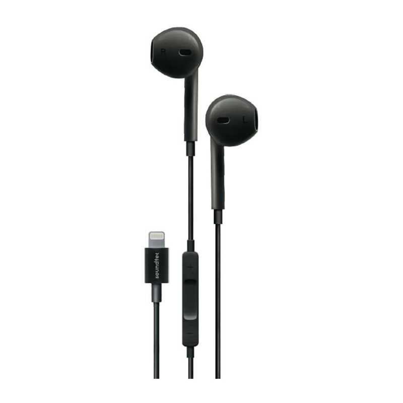 Porodo Soundtec Stereo Earphones with Lightning Connector 1.2m Black