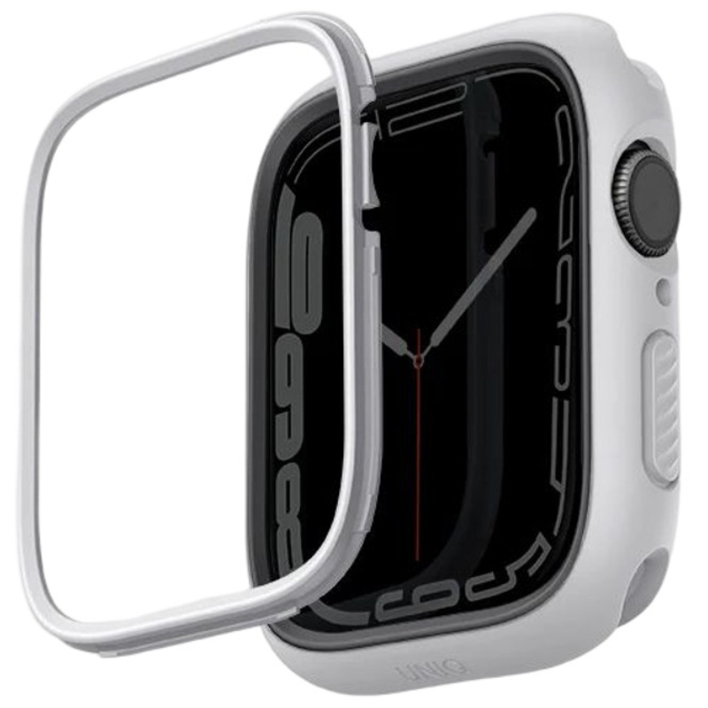 Uniq Moduo Apple Watch Case With Interchangeable Pc Bezel 41/40Mm - Chalk (Chalk/Stone Grey)