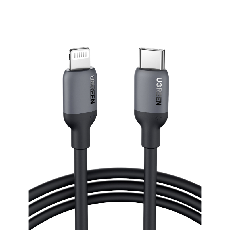 Ugreen Usb-C To Lightning Silicone Cable 1M Black
