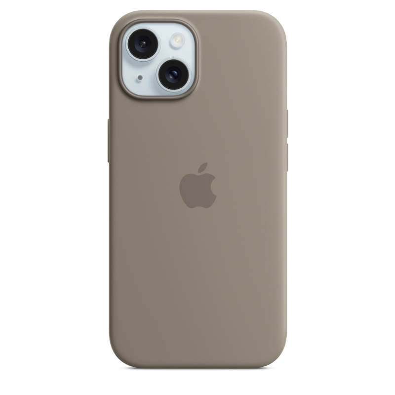 Apple iPhone 15 Silicon Case with MagSafe Clay