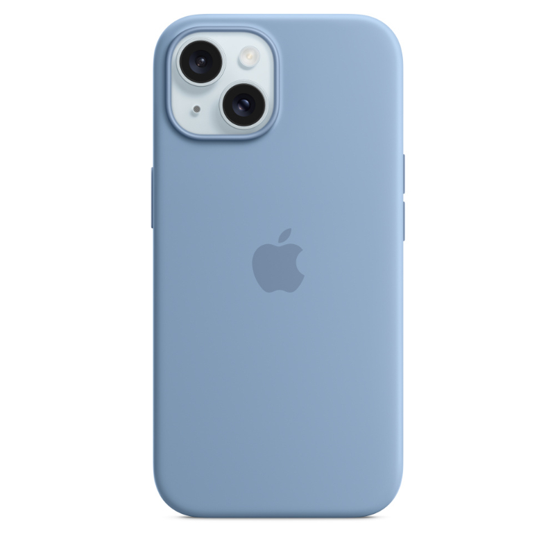 Apple iPhone 15 Silicon Case with MagSafe Winter Blue