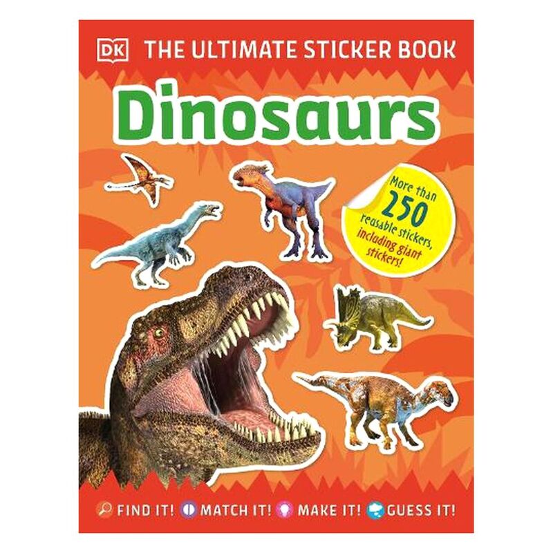 كتاب الملصقات الكامل الديناصورات